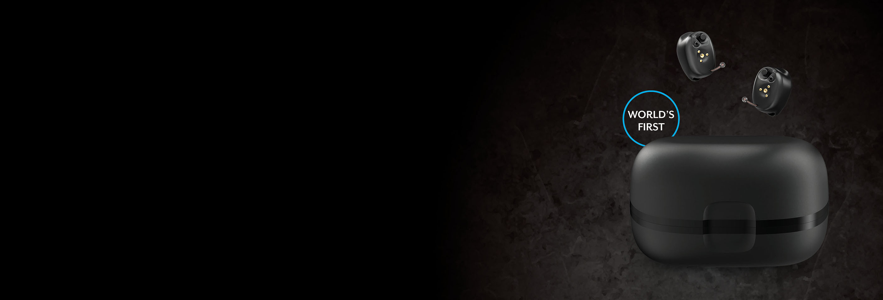 Two CIC R hearing aids and a StarLink Custom Charger 2.0